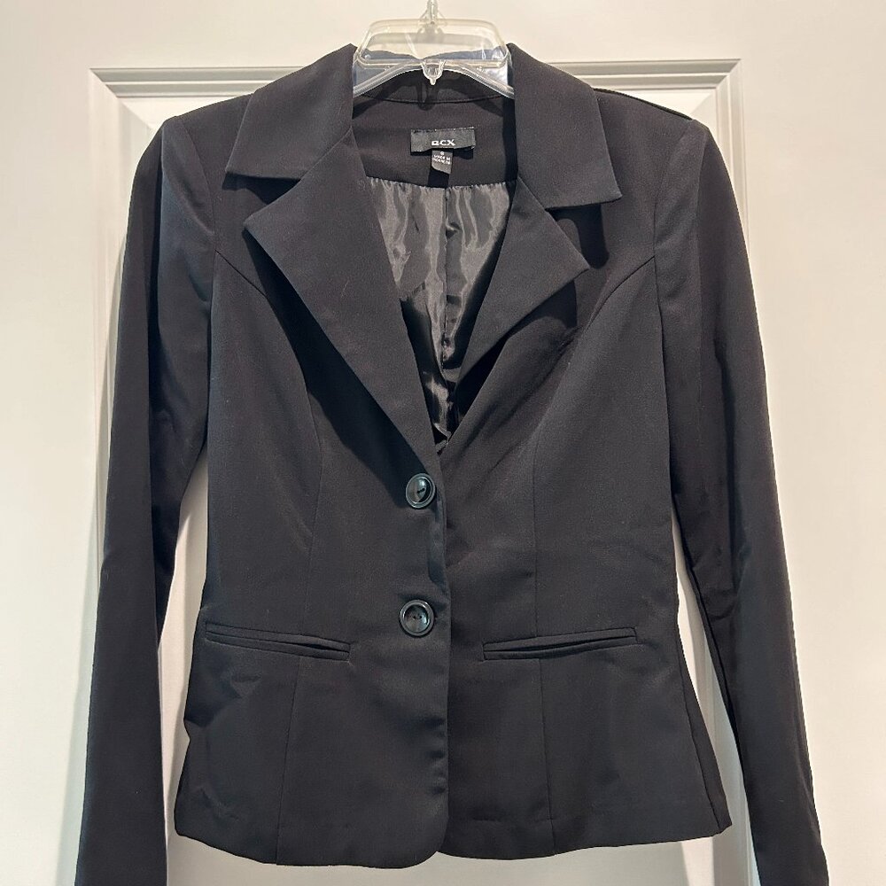BCX Women's Black Blazer Long Sleeve Size Small